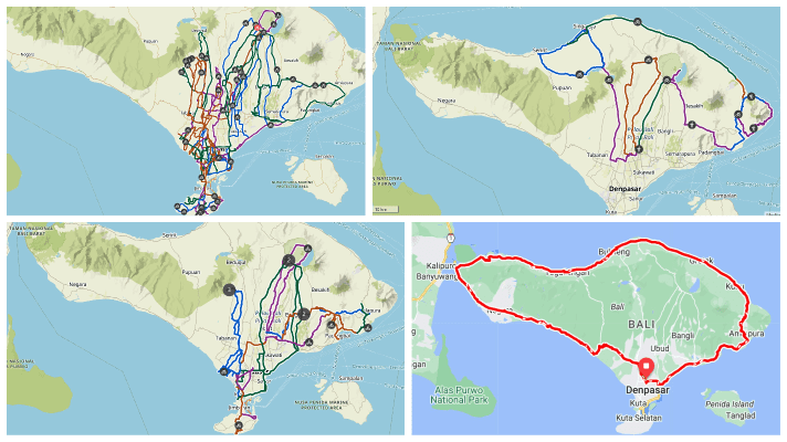 Bali road cycling routes