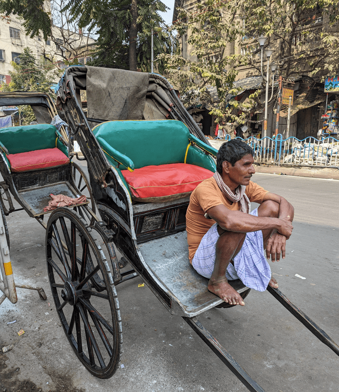 Hand-pulled rickshaw of Kolkata