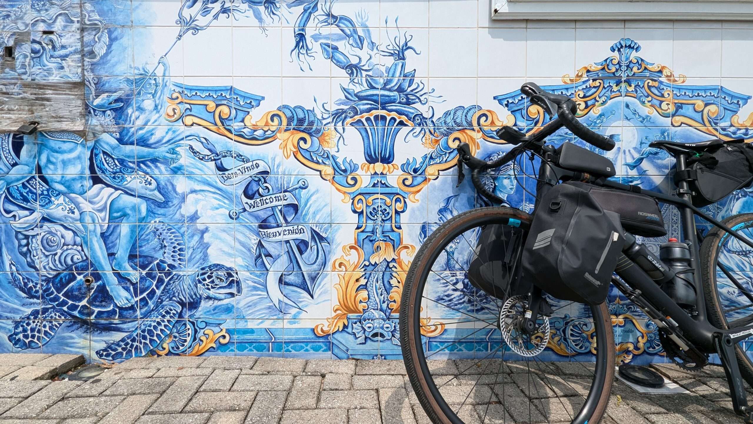 Azulejo tiles in the south of Santa Catarina island